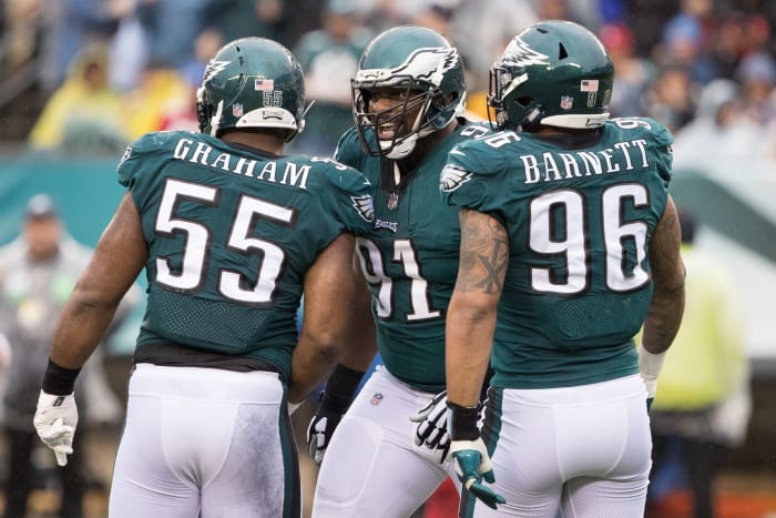 Brandon Graham, Fletcher Cox and Derek Barnett are part of a talented defense for the Philadelphia Eagles. (USA Today)